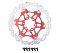LKfjnhePF Freni A Disco MTB MTB Freno rapido Ribelle in Bicicletta Freno Freno Galleggiante rotore 7075 al Bike su Strada in Acciaio Inossidabile 140/160/180/203mm Disco Freno MTB 180(180mm Red)