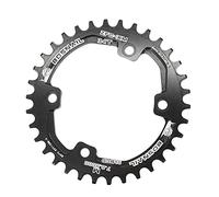 LKfjnhePF Monocorona MTB Anello for Catena Rotondo 30T/32T/34T/36T/38 96 BCD Bicicletta Bicicletta Ruota dentata Piastra dentata Corone per Bicicletta(30T,Noir)