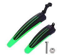 LKfjnhePF Parafango MTB 2 Pezzi parafanghi for Bicicletta parafango paraspruzzi Set Anteriore Posteriore for Mountain Bike Accessori for Ciclismo for 20/22/24/26 Pollici(Black Green)