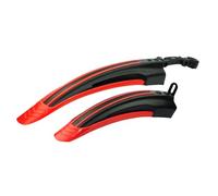 LKfjnhePF Parafango MTB 2 Pezzi parafanghi universali Regolabili for Mountain Bike, Set di Ali Anteriori e Posteriori for Bicicletta, for Acqua, Attrezzatura for Ciclismo(Red)