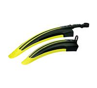 LKfjnhePF Parafango MTB 2 Pezzi parafanghi universali Regolabili for Mountain Bike, Set di Ali Anteriori e Posteriori for Bicicletta, for Acqua, Attrezzatura for Ciclismo(Yellow)