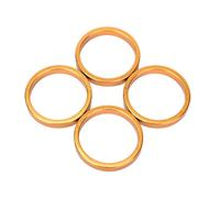 LKfjnhePF Serie Sterzo 4 Pz/Set Alluminio 5mm 28.6mm cap for MTB Ciclismo Forcella Rondella in Lega Auricolare STEM Spacer Bici da Strada(Gold)