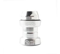 LKfjnhePF Serie Sterzo Auricolare da 30 mm for Bici 1 Pollice for Stelo Forcella filettato 25,4 22,2 Corsa su Strada Cuffie con Cuscinetti for Bicicletta a Scatto Fisso(Silver)