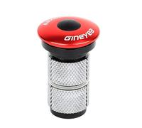 LKfjnhePF Serie Sterzo Bici Auricolari in Carbonio 28.6mm Tappo Superiore Vite Chiave Expander in Lega di Alluminio 1 1/8 Steerer Spina MTB Forcella della Bicicletta Strada Parte(Red)