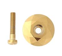 LKfjnhePF Serie Sterzo in Lega di Alluminio Mountain MTB della Bici Strada Coperchio Ciotola Stelo Bicicletta Tappo Superiore con Vite for 28.6mm Tubo Forcella Auricolare cap Ciclismo(Gold)