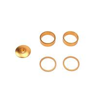 LKfjnhePF Serie Sterzo Set di distanziali for Tappo Stelo Bicicletta Ultraleggero 4-6 Pezzi Distanziali in Alluminio Copri Auricolare e Kit 2mm/5mm/10mm Accessori(Gold)