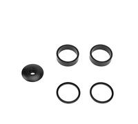 LKfjnhePF Serie Sterzo Set di distanziali for Tappo Stelo Bicicletta Ultraleggero 4-6 Pezzi Distanziali in Alluminio Copri Auricolare e Kit 2mm/5mm/10mm Accessori(Noir)