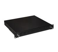 LINK CASSETTO FIBRA OTTICA 24 PORTE PER ADATTATORI SC DUPLEX 1 UNITA' PER INSTALLAZIONE 19" NERO CON BINARI TELESCOPICI (LKFO24S