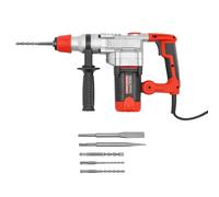LKHDONG Martello perforatore 2200 W, martello demolitore multifunzione con 6 punte, trapano a percussione a 360 gradi, girevole 930 R/min