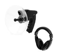 LKHDONG Microfono direzionale da 200 m con cuffie, microfono parabolico, ingrandimento 8X, binocolo, amplificatore per birdwatching all'aperto