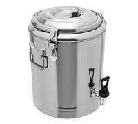 LKHDONG Secchio isolato in acciaio inox, 14 l, contenitore termico sigillato con coperchio e morsetto di bloccaggio, contenitore in acciaio inox con rubinetto, contenitore per caffè, latte freddo