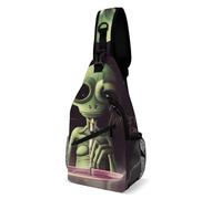 LKHDS Alien Smoke - Borsa a tracolla unisex, regolabile, piccola borsa a tracolla per escursioni e viaggi