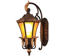 LKHGTR Lampada da Parete retrò a Parete Esterna montata a Parete in Stile Europeo Decorazione a Forma di Foglia Creativa Sconce sconde Marrone in Alluminio Lampada Impermeabile per corparna a Parete