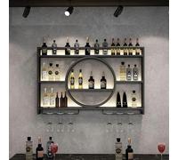 LKHGTR Parete, portaoggetti montati, rastrelliere multifunzionale, scaffali galleggianti dell'unità bar, scaffale di stoccaggio del vino, 1, oro, 100x15x80cm/39x6x31in Made in China