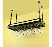 LKHGTR Porta di vino a soffitto, supporto in bicchiere di vino sospeso, supporto per vino montato a parete Porta del stelo appeso, per scaffale di vino da bar/cucina, A, 50 cm Made in China