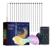 LKHLTBF 2.4x2.4m,400 LED Smart Tenda luci Stringa Bluetooth App Controllo luci Natalizie Fai da Te visualizzazione Immagini Ghirlanda Decorazione per Feste di Nozze