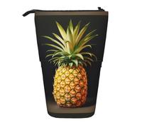 LKHVGY Astuccio multifunzione con disegno di ananas, borsa portaoggetti, borsa per il trucco, adatto per ufficio e trasporto quotidiano, nero, taglia unica, portamonete, Come nella foto, Taglia unica