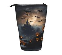 LKHVGY Astuccio multifunzione con pipistrelli volanti di Halloween, borsa portaoggetti, borsa per trucchi, adatta per ufficio e trasporto quotidiano, nero, taglia unica, portamonete, Come nella foto