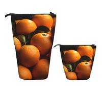 LKHVGY Astuccio portamatite in piedi astuccio per cancelleria per ufficio Astucci telescopici Gufo giocoso Portamatite in piedi per ufficio Astuccio retrattile 7 × 14,5 cm, Mucchio di Arance, Taglia