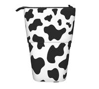 LKHVGY Astuccio portamatite telescopico in piedi con stampa leopardata nera e bianca in poliestere portapenne scatola organizer per ufficio cancelleria, Come nella foto, Taglia unica, Astuccio