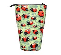 LKHVGY Astuccio telescopico a forma di coccinelle con cerniera, per cancelleria e penne, Nero , Taglia unica, Astuccio telescopico