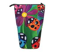 LKHVGY Astuccio telescopico colorato con stampa di coccinelle per cancelleria, per riporre oggetti di cancelleria e trucchi, Come nella foto, Taglia unica, Astuccio telescopico