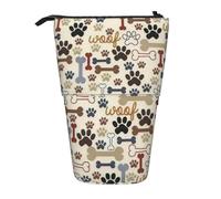 LKHVGY Astuccio telescopico con impronte di ossa di cane, portapenne, astuccio per cancelleria, organizer per adulti, Come nella foto, Taglia unica, Astuccio telescopico