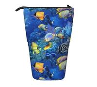 LKHVGY Astuccio telescopico con pesci tropicali, astuccio portapenne per cancelleria, grazioso organizer per trucco da ufficio, Come nella foto, Taglia unica, Astuccio telescopico