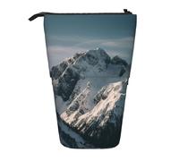 LKHVGY Astuccio telescopico con stampa di alba e oceano, astuccio carino per cancelleria, portapenne telescopico, portapenne per ufficio, regalo per vacanze, Snow Mountain durante il giorno, Taglia