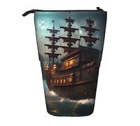 LKHVGY Astuccio telescopico con stampa di nave pirata fantasy, portapenne, astuccio per cancelleria, organizer per adulti, Come nella foto, Taglia unica, Astuccio telescopico