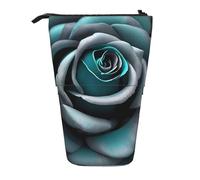 LKHVGY Astuccio telescopico con stampa rosa grigio foglia di tè per articoli di cancelleria, custodia per trucchi da ufficio, Come nella foto, Taglia unica, Astuccio telescopico