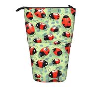 LKHVGY Astuccio telescopico multifunzionale pasquale - Scatola organizer per cancelleria da ufficio, scatola portaoggetti per penne, Cartone animato coccinelle, Taglia unica, Astuccio telescopico