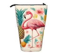 LKHVGY Astuccio verticale retrattile con fenicottero e ananas, 1 stampa, per ufficio, viaggi, trucchi quotidiani, Come nella foto, Taglia unica, Astuccio telescopico