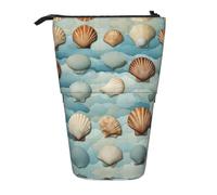 LKHVGY Astuccio verticale retrattile con stampa di conchiglie marine, per ufficio, viaggi, trucchi quotidiani, Come nella foto, Taglia unica, Astuccio telescopico