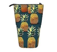 LKHVGY Astuccio verticale retrattile con stampa retrò con ananas, per ufficio, viaggi, trucchi quotidiani, Come nella foto, Taglia unica, Astuccio telescopico