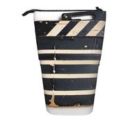 LKHVGY Classico film Clapboard stampa nera telescopica in piedi matita sacchetto poliestere portapenne cancelleria ufficio organizzatore scatola, Come nella foto, Taglia unica, Astuccio telescopico