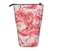 LKHVGY Custodia verticale retrattile con stampa fenicottero, adatta per penne, cosmetici e piccoli oggetti essenziali, uso quotidiano, Come nella foto, Taglia unica, Astuccio telescopico