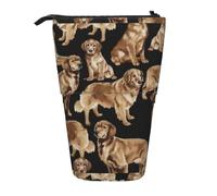 LKHVGY Custodia verticale retrattile con stampa Golden Retrievers, adatta per penne, cosmetici e piccoli oggetti essenziali, uso quotidiano, Come nella foto, Taglia unica, Astuccio telescopico