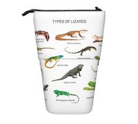 LKHVGY Diversi tipi di custodia verticale retrattile con stampa lucertola, adatta per penne, cosmetici e piccoli oggetti essenziali, uso quotidiano, Come nella foto, Taglia unica, Astuccio telescopico