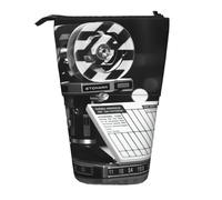 LKHVGY Film Clapperboard Stampa Telescopica In Piedi Matita Bag Poliestere Portapenne Cancelleria Ufficio Organizer Box, Come nella foto, Taglia unica, Astuccio telescopico