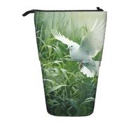 LKHVGY Grass and Dove - Astuccio telescopico per matite e matite, organizer per cancelleria, con cerniera, Nero , Taglia unica, Astuccio telescopico