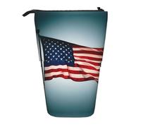 LKHVGY Hairy Ferret - Astuccio telescopico multifunzione, per cancelleria, ufficio, portapenne, Motivo bandiera americana., Taglia unica, Astuccio telescopico