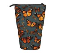 LKHVGY Heaps of Orange Monarch Butterflies Print Pencil Case Telescopico Cancelleria Storage Bag per forniture di cancelleria per ufficio trucco Storage Bag, Come nella foto, Taglia unica, Astuccio