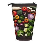 LKHVGY Introduzione di varie verdure multi funzionale portamatite, borsa portaoggetti, borsa per il trucco, adatto per ufficio e trasporto quotidiano, nero, taglia unica, portamonete, Come nella foto