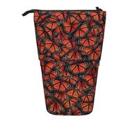 LKHVGY Monarch Butterflies stampa matita caso telescopico cancelleria borsa di immagazzinaggio per forniture, ufficio trucco stoccaggio, Come nella foto, Taglia unica, Astuccio telescopico