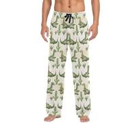 LKHVGY Pantaloni da pigiama da uomo a forma di cactus con dinosauri, morbidi, lunghi, con tasche, Come nella foto, XL
