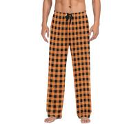 LKHVGY Pantaloni da pigiama da uomo con motivo scozzese leopardato, pantaloni da pigiama super morbidi, con coulisse e tasche, Colore 27, XL