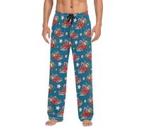 LKHVGY Pantaloni da pigiama da uomo, pantaloni separati, morbidi, da uomo, con tasche, Camion natalizio multiplo, XL