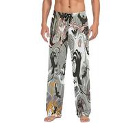 LKHVGY Pantaloni da pigiama da uomo, pantaloni separati, morbidi, da uomo, con tasche, Marmo Zombie di Halloween, XXL