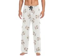 LKHVGY Pantaloni del pigiama da uomo con uccellino dei cartoni animati, pantaloni del pigiama da uomo, pantaloni da pigiama da uomo con tasche con coulisse S-XXL, Multicolore, XL